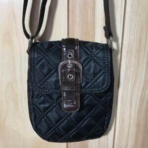 Vintage Quilted Brown Crossbody Mini Bag